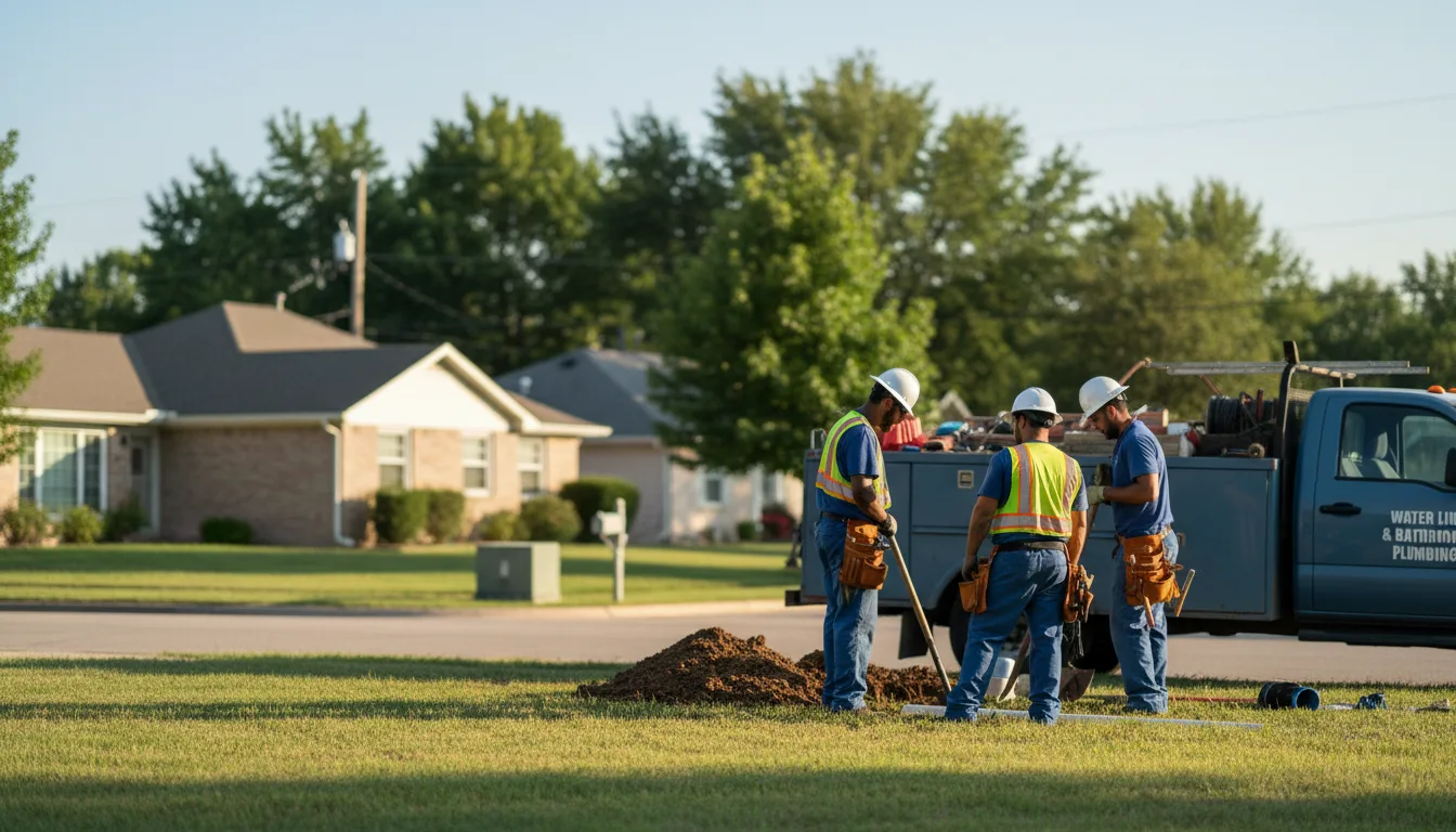 Residential water line and bathroom plumbing service in Fields, OR